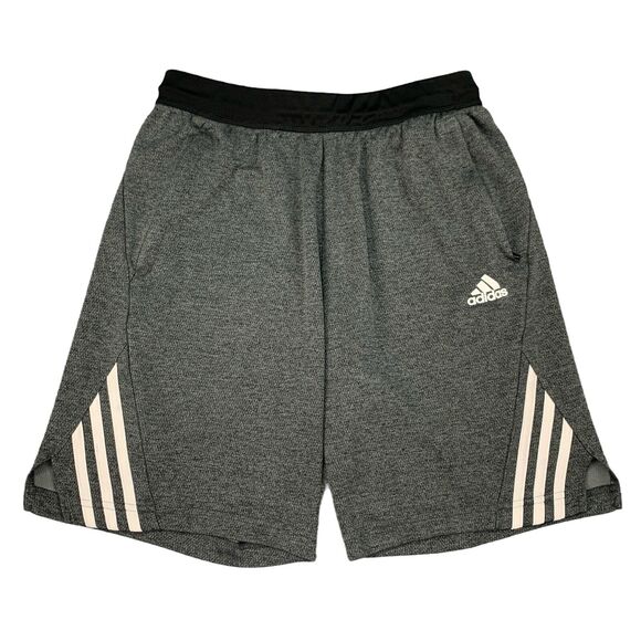 Adidas Short Mens S Small Grey Axis 2 Knit Textured Training Soccer Gym Workout - Picture 1 of 11